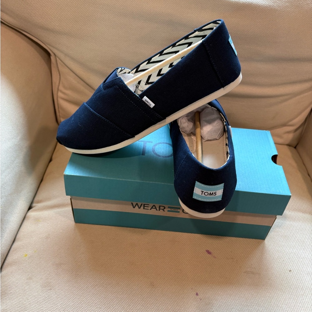 Toms Navy Blue Loafers